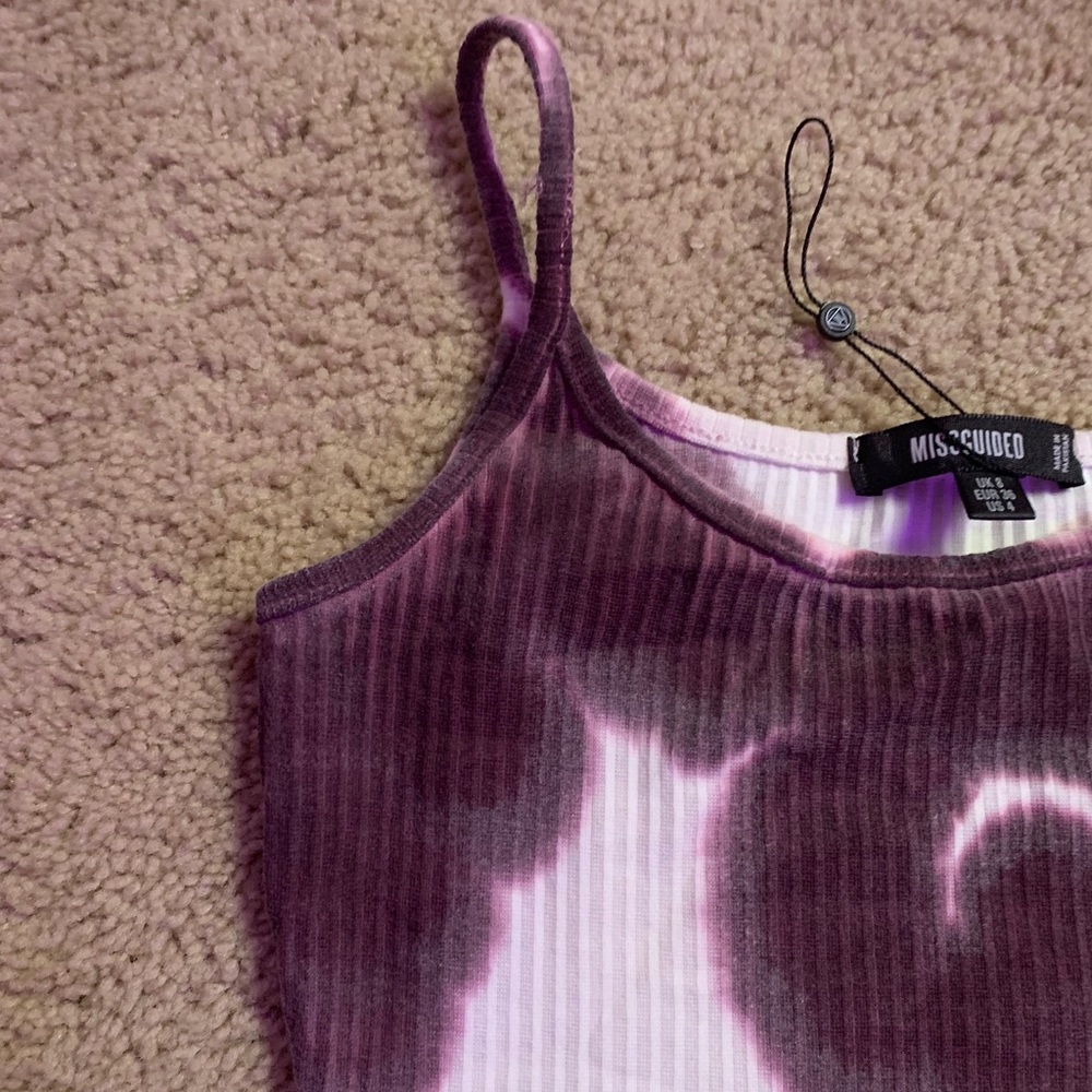 Tie Dye Rib Bodycon Midi Dress